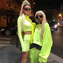 Load image into Gallery viewer, Fashion Fluorescent Color Slim Casual Yoga Sports Suit