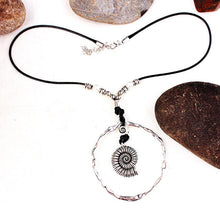 Load image into Gallery viewer, Bohemian Wind Velvet Rope Infinite Ring Large Conch Sweater Chain Shell Leather Ring Necklace