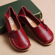 Load image into Gallery viewer, Big Size Pure Color Slip On Lace Up Soft Sole Comfortable Flat Loafers