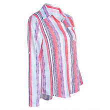 Load image into Gallery viewer, Fashion Colorful Striped Plus Size Long Sleeve Shirt