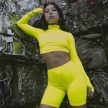 Load image into Gallery viewer, Fashion Fluorescent Color Slim Casual Yoga Sports Suit