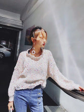 Load image into Gallery viewer, Autumn And Winter New Color Broken Irregular Loose Bat Sleeve Jumper