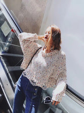 Load image into Gallery viewer, Autumn And Winter New Color Broken Irregular Loose Bat Sleeve Jumper
