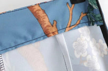 Load image into Gallery viewer, Autumn Bird Flower Print High Waist Side Zipper Loose Wide Leg Pants