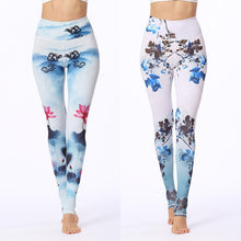 Load image into Gallery viewer, Stylish Yoga Clothes Printed Yoga Pants Women's Tight High Waist Hip Lifting and Foot Stepping Pants Sports Fitness Pants