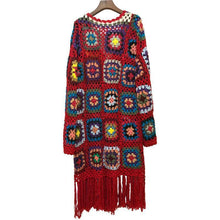 Load image into Gallery viewer, Handmade Hippie Weave Flower Hollow Tassel Sweater Cardigan
