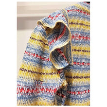 Load image into Gallery viewer, Autumn And Winter Geometric Stripes Wooden Ear Bottoming Slim Sweater