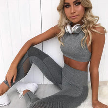 Load image into Gallery viewer, New women's hollow breathable yoga exercise suit