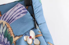 Load image into Gallery viewer, Autumn Bird Flower Print High Waist Side Zipper Loose Wide Leg Pants