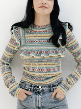 Load image into Gallery viewer, Autumn And Winter Geometric Stripes Wooden Ear Bottoming Slim Sweater