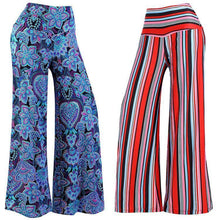 Load image into Gallery viewer, New Loose Striped Printed Trousers Flared Wide-leg Pants