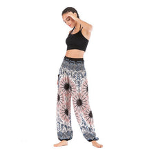 Load image into Gallery viewer, Fashion Thai Casual Yoga Pants Knickers Yoga Suit Women Cotton 52 Loose Floral Pants