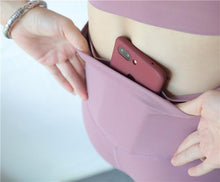 Load image into Gallery viewer, New European and American hip fitness pants Female high waist peach hip running tight feet sports yoga pants