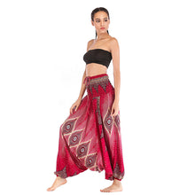 Load image into Gallery viewer, Women's Summer Cotton Silk Rayon Casual Yoga Pants Beach Folk Style Jumpsuit Pants Casual Pants