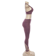 Load image into Gallery viewer, New women's hollow breathable yoga exercise suit