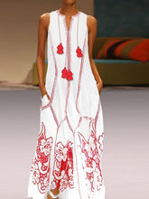 Load image into Gallery viewer, Women s Chinese Sleeveless Print Spring Summer Dress