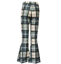 Load image into Gallery viewer, Autumn And Winter Lattice Leisure Micro Bell-bottom Trousers