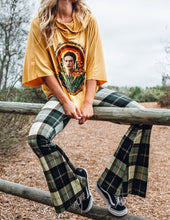 Load image into Gallery viewer, Autumn And Winter Lattice Leisure Micro Bell-bottom Trousers