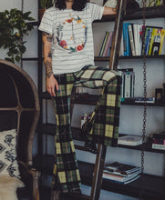 Load image into Gallery viewer, Autumn And Winter Lattice Leisure Micro Bell-bottom Trousers