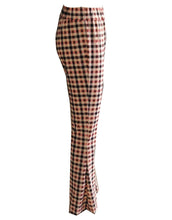 Load image into Gallery viewer, Autumn And Winter Lattice Leisure Micro Bell-bottom Trousers