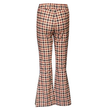 Load image into Gallery viewer, Autumn And Winter Lattice Leisure Micro Bell-bottom Trousers