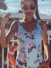 Load image into Gallery viewer, Beach Sexy Print One-Piece Backless Swimsuit Bikini