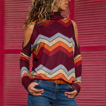 Load image into Gallery viewer, Sexy High Neck Knitted Winter Pullover Sweater