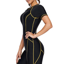 Load image into Gallery viewer, Diving Suit Short-sleeved Zipper Sunscreen Quick-drying Surfing One-piece Swimsuit