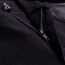 Load image into Gallery viewer, Casual Gothic Pants Women Halloween Sexy Leather Blet Patchwork Mid Cargo Pants Black Full Length Trousers