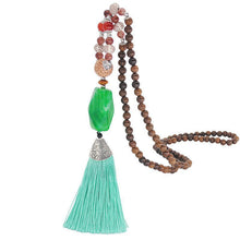 Load image into Gallery viewer, Literary Tassel Necklace Original Beaded Sweater Chain Hemp Cotton Accessories Ethnic Nepal Pendant