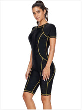 Load image into Gallery viewer, Diving Suit Short-sleeved Zipper Sunscreen Quick-drying Surfing One-piece Swimsuit