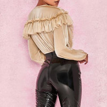 Load image into Gallery viewer, Ruffled Gauze Sexy Perspective Piece Romper