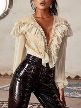 Load image into Gallery viewer, Ruffled Gauze Sexy Perspective Piece Romper