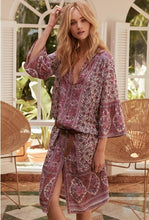 Load image into Gallery viewer, Loose Floral Print Bohemian Button Gypsy Party Midi Dress