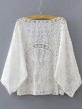 Load image into Gallery viewer, Hand-cut Crocheted Blouses Lace Shirts Thin Sunscreen Shirts Knitted Shirts and Cardigans