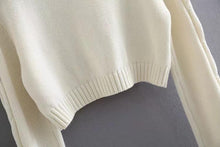 Load image into Gallery viewer, Autumn And Winter High Collar Twist Short Sexy Umbilical Sweater