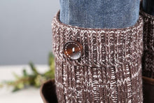 Load image into Gallery viewer, Boot cuff thick short-sleeved thick thick bamboo knit wool yarn socks - 11