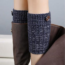 Load image into Gallery viewer, Boot cuff thick short-sleeved thick thick bamboo knit wool yarn socks - 11