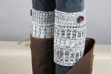 Load image into Gallery viewer, Boot cuff thick short-sleeved thick thick bamboo knit wool yarn socks - 11