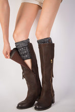 Load image into Gallery viewer, Boot cuff thick short-sleeved thick thick bamboo knit wool yarn socks - 11