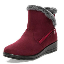 Load image into Gallery viewer, Winter Zipper Wedge Heel Keep Warm Ankle Snow Boots For Women