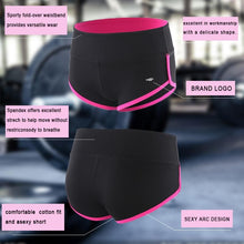 Load image into Gallery viewer, BESGO Sexy Exercise Shorts Women Slim Mini length Fold-over Waistband Pilates Running Yoga Shorts Push Up Sports Clothing