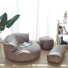 Load image into Gallery viewer, Bean Bag Sofa Set Cover No Filler Single Lazy Sofa Chair Recliner Footrest Stool Floor Seat Corner Ottoman Tatami Pouf