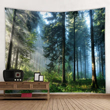 Load image into Gallery viewer, Beautiful Natural Forest Printed Large Wall Tapestry Cheap Hippie Wall Hanging Bohemian Wall Tapestries Mandala Wall Art Decor