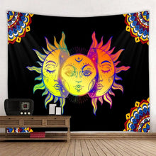 Load image into Gallery viewer, Beautiful psychedelic face printing big wall mounted cheap hippie wall hanging bohemian wall tapestry mandala wall art decoratio