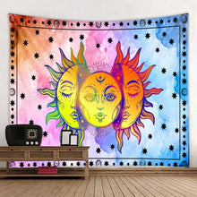 Load image into Gallery viewer, Beautiful psychedelic face printing big wall mounted cheap hippie wall hanging bohemian wall tapestry mandala wall art decoratio