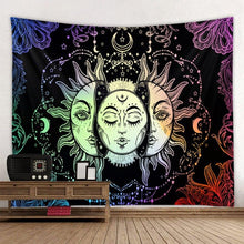 Load image into Gallery viewer, Beautiful psychedelic face printing big wall mounted cheap hippie wall hanging bohemian wall tapestry mandala wall art decoratio