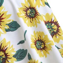 Load image into Gallery viewer, Summer High Waist Sunflower Print Split Swimsuit