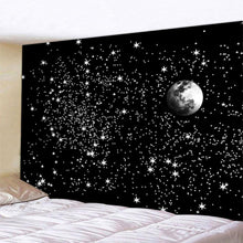 Load image into Gallery viewer, Black and white moon Mandala tapestry Bohemian decoration wall hanging bedroom psychedelic scene starlight art home decoration