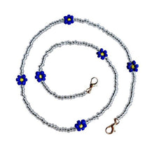 Load image into Gallery viewer, Bohemian Colorful Beaded Face Mask Holder Chain Rainbow Flower Eyeglass Necklace 77HE